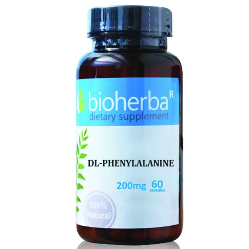 Bioherba ДЛ-Фенилаланин / DL-Phenylalanine 200 mg x 60 капсули