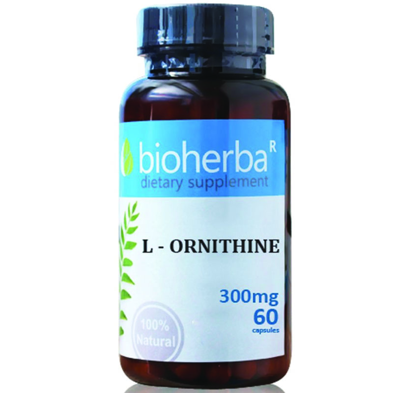 Bioherba Л-Орнитин / L-Ornithine 300 mg x 60 капсули