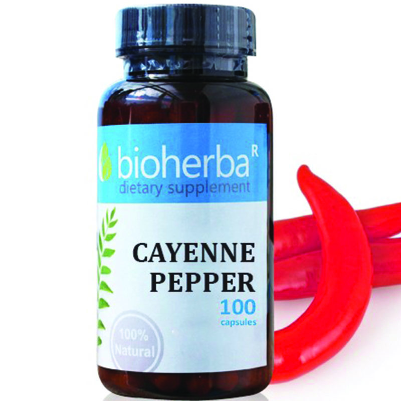 Bioherba Лют червен пипер / Cayenne Pepper 50 mg x 100 капсули