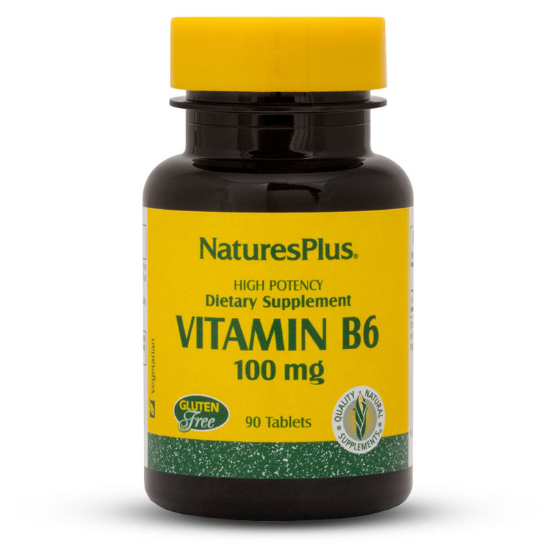 Natures Plus Витамин Б-6 (Пиридоксин) 100mg x 90 таблетки