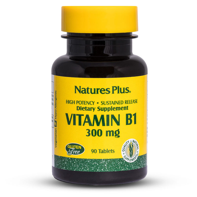 Natures Plus Витамин Б-1 (Тиамин) 300mg x 90 таблетки