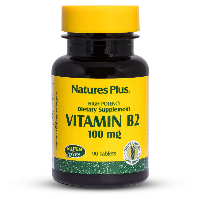 Natures Plus Витамин Б-2 (Рибофлавин) 100mg x 90 таблетки
