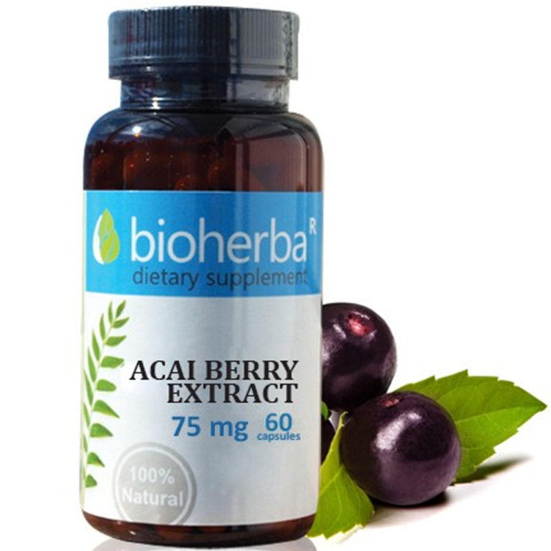 Bioherba Акай Бери / Acai Berry 75 mg x 60 капсули