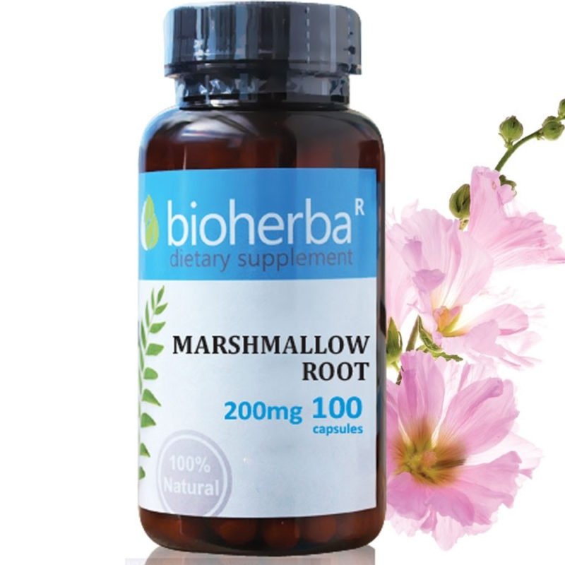 Bioherba Бяла Ружа / Marshmallow Root 200 mg x 100 капсули