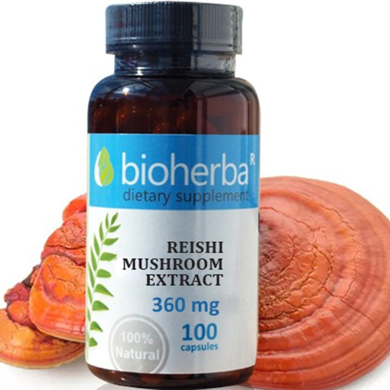 Bioherba Гъба Рейши / Reishi Mushroom 360 mg x 100 капсули