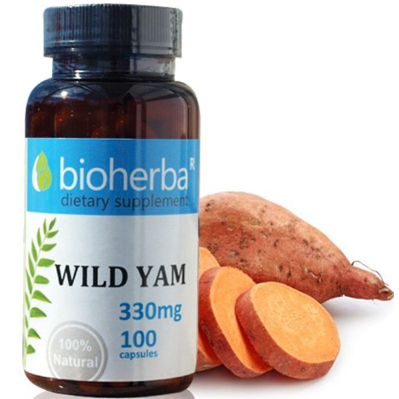 Bioherba Див Картоф Ям / Wild Yam 330 mg x 100 капсули