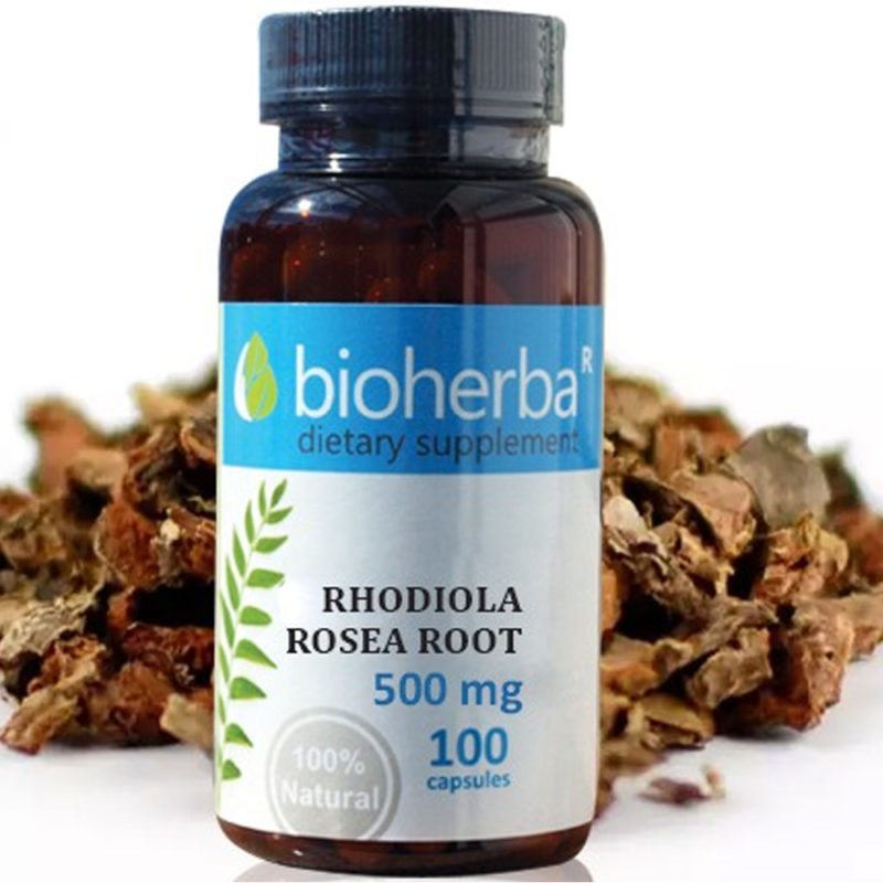 Bioherba Златен корен Родиола / Rhodiola Rosea Root 500 mg x 100 капсули