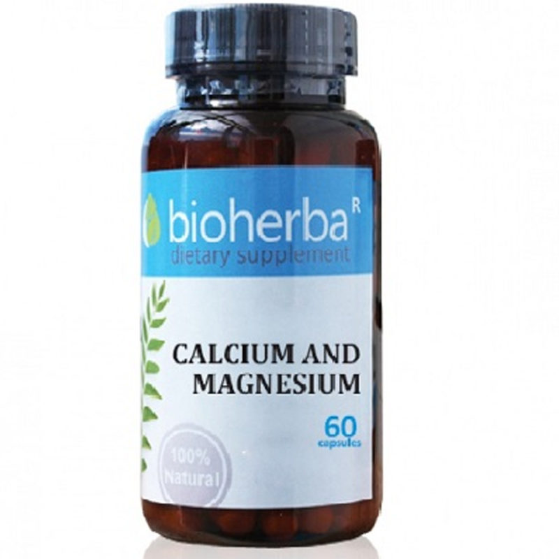 Bioherba Калций и магнезий / Calcium and Magnesium 470 mg x 60 капсули