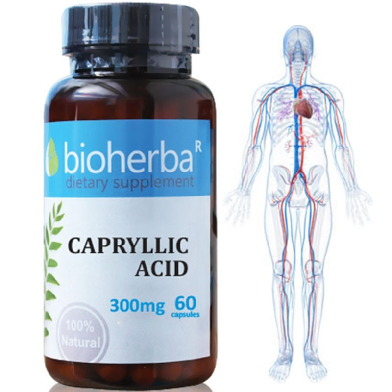 Bioherba Каприлова киселинa / Capryllic Acid 300 mg x 60 капсули