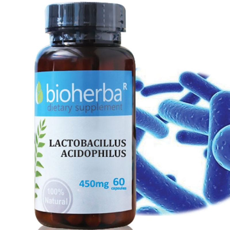 Bioherba Лактобацилус Ацидофилус / Lactobacillus Acidophilus 450 mg x 60 капсули