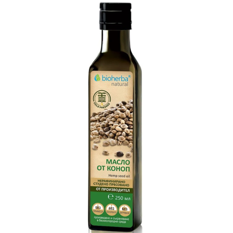 Bioherba Масло от Коноп / Hemp Seed Oil студено пресовано 250 ml