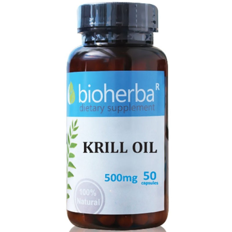 Bioherba Масло от Крил / Krill Oil 500 mg x 50 софтгел капсули