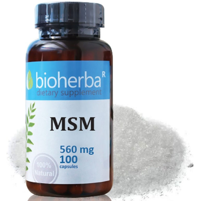 Bioherba Метилсулфонилметан МСМ / MSM 560 mg x 100 капсули