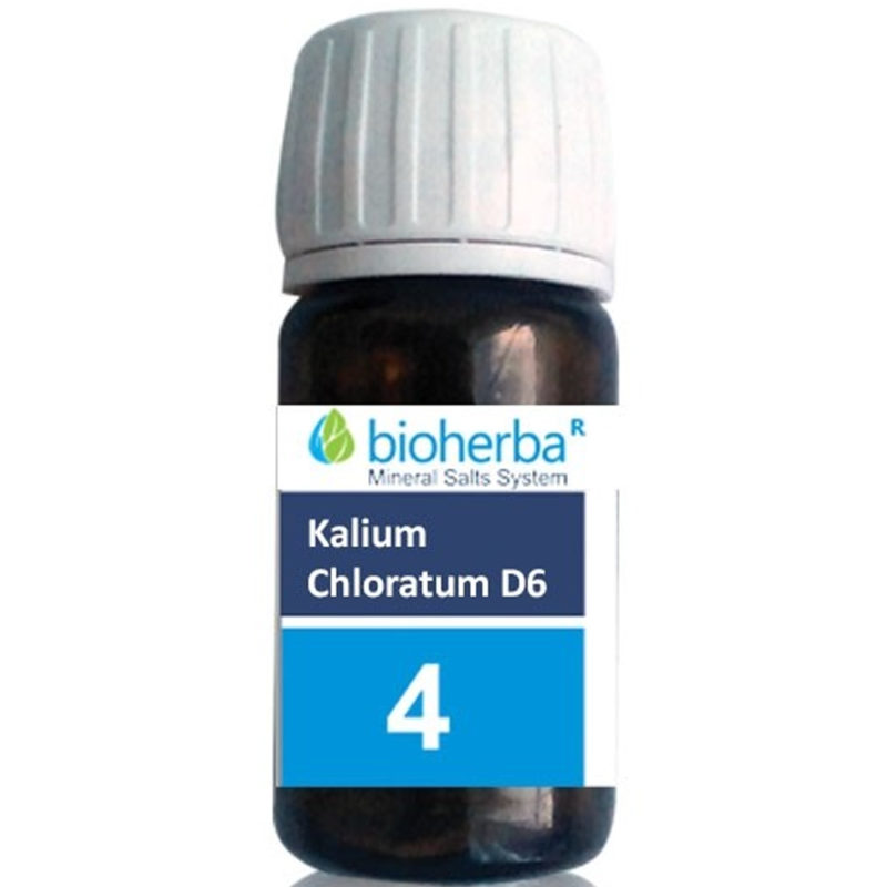 Bioherba Минерална сол №4 Kalium Chloratum D6 / Калиум Хлоратум 100 mg x 230 таблетки