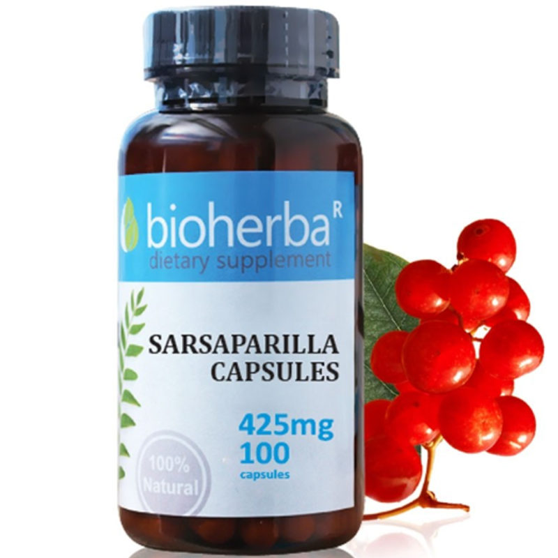 Bioherba Сарсапарила / Sarsaparilla 425 mg x 100 капсули