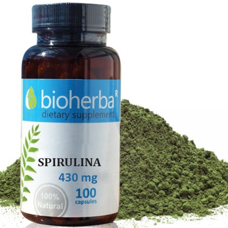 Bioherba Спирулина / Spirulina 430 mg x 100 капсули