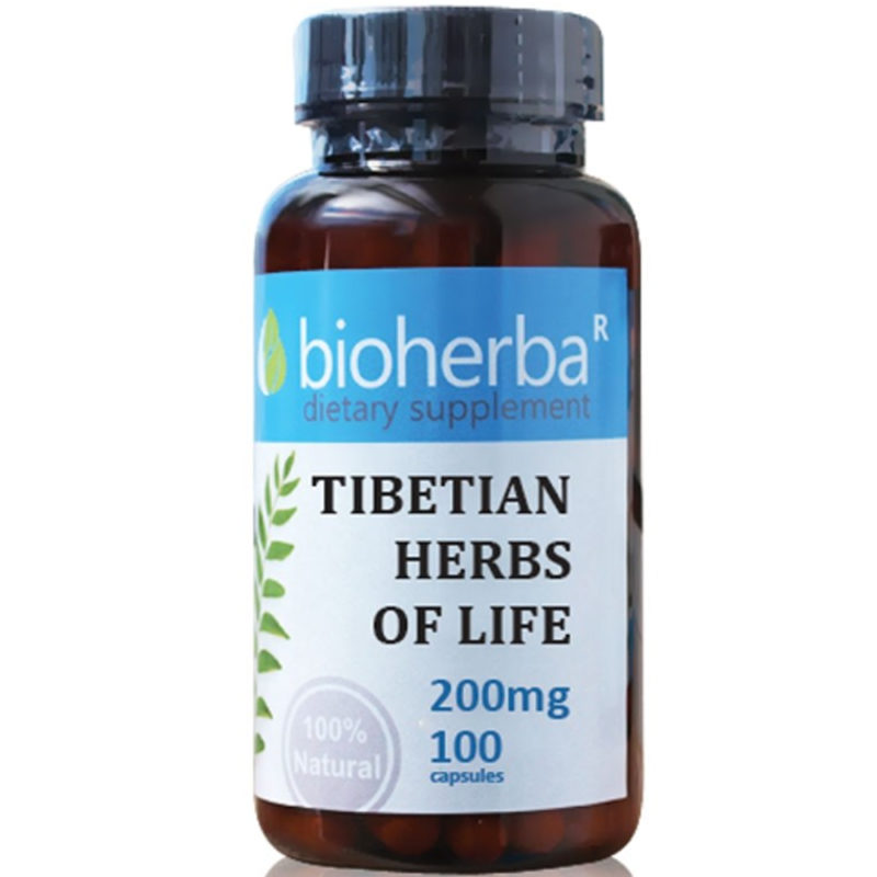 Bioherba Тибетски Билки на Живота / Tibetian Herbs of Life 200 mg x 100 капсули
