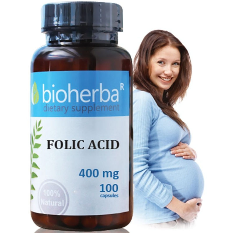 Bioherba Фолиева киселина / Folic Acid 400 mg x 100 капсули