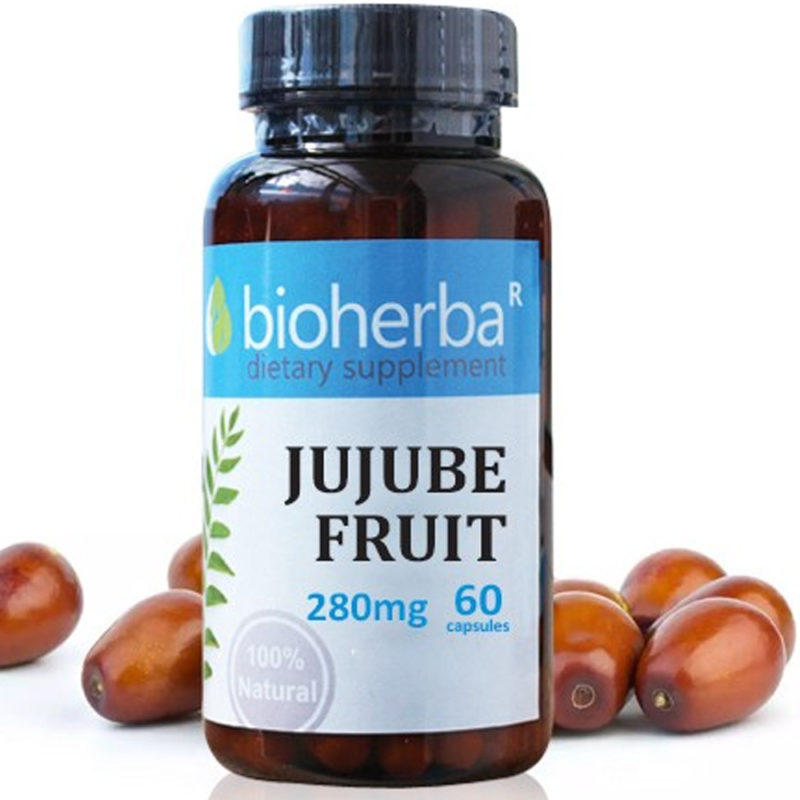 Bioherba Хинап плод / Jujube Fruit 280 mg x 60 капсули