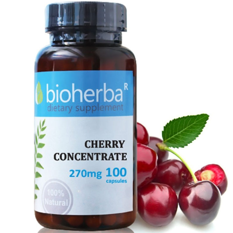 Bioherba Череша концентрат / Cherry Concentrate 270 mg x 100 капсули