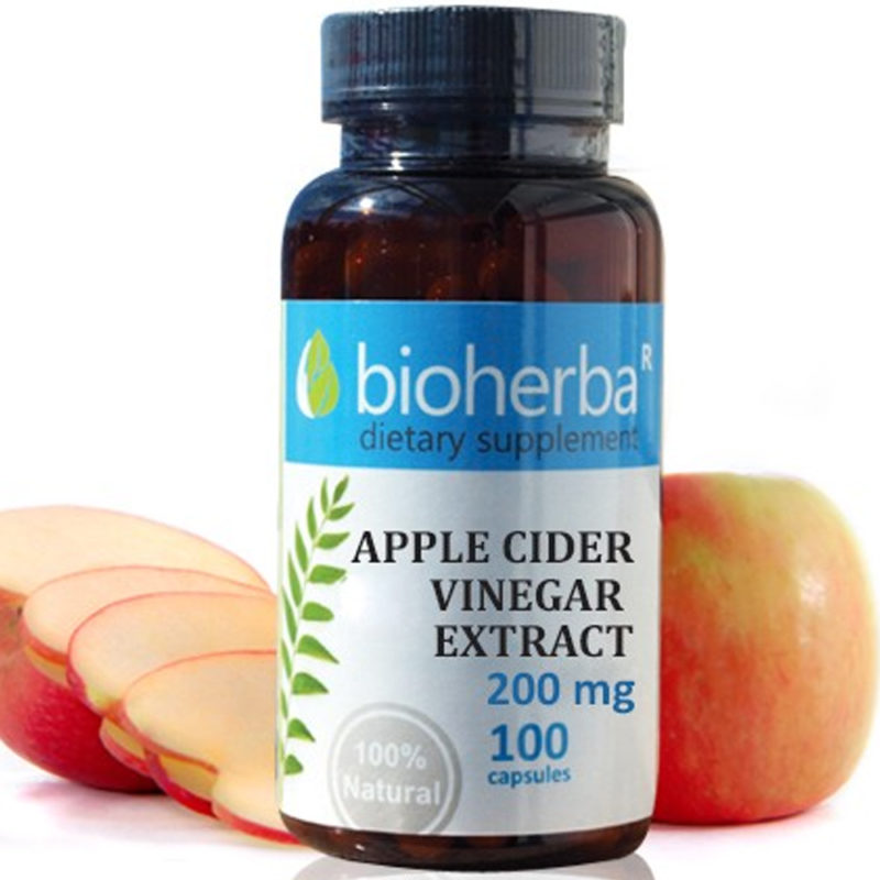 Bioherba Ябълков оцет / Apple Cider Vinegar 200 mg x 100 капсули