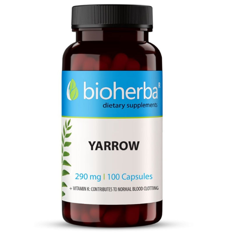 Бял Равнец / Yarrow Flowers Bioherba 290 mg x 100 капсули