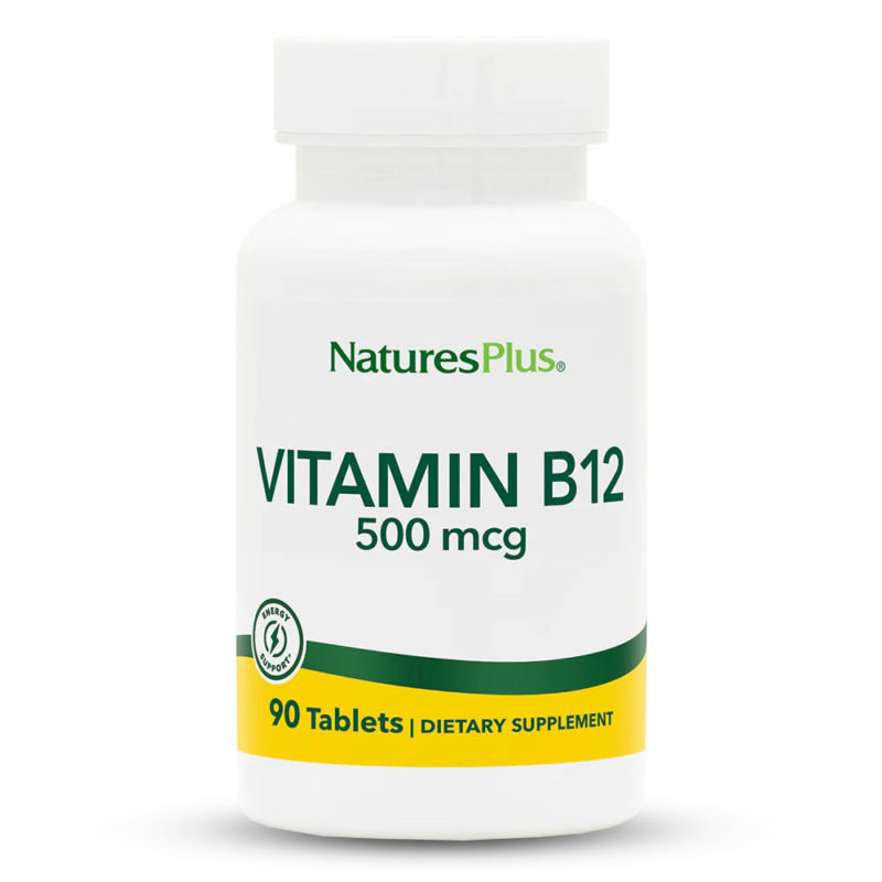 Витамин Б12 Метилкобаламин – NaturesPlus 500μg x 90 таблетки