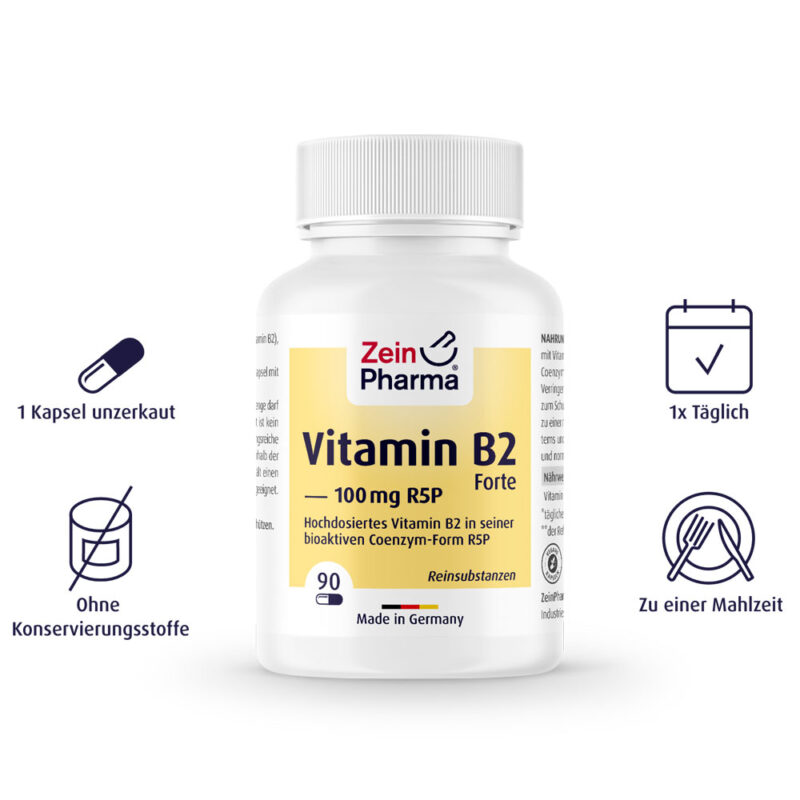 Витамин Б-2 / Vitamin B-2 Forte ZeinPharma 100 mg x 90 капсули