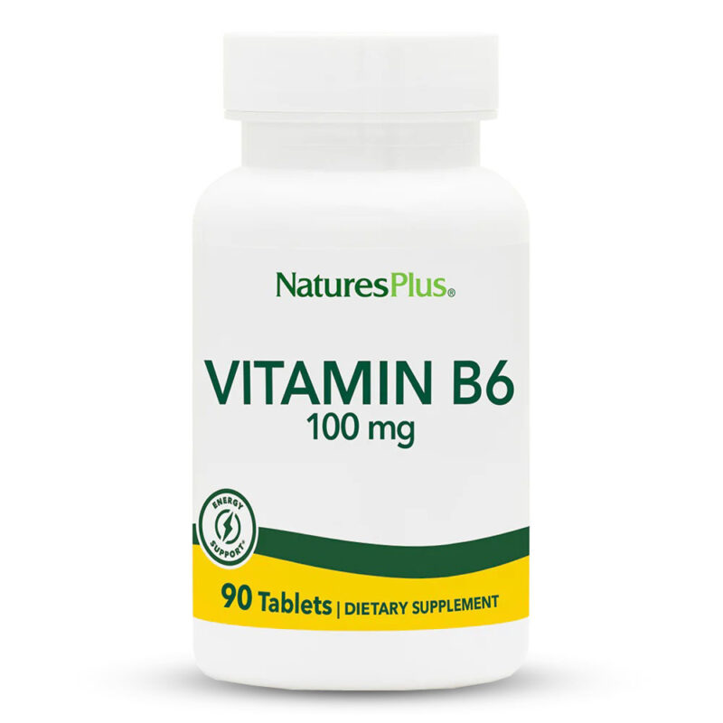 Витамин Б6 ПИРИДОКСИН / PYRIDOXINE NaturesPlus 100mg x 90 таблетки