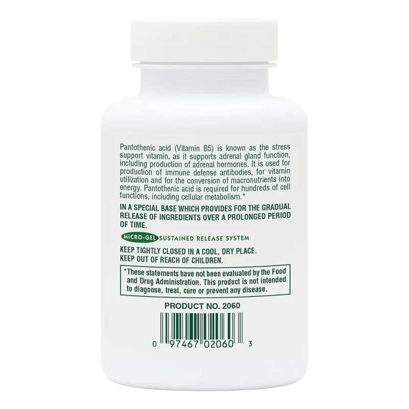 Витамин Б-5 (Пантотенова Киселина) NaturesPlus – 1000mg x 60 таблетки