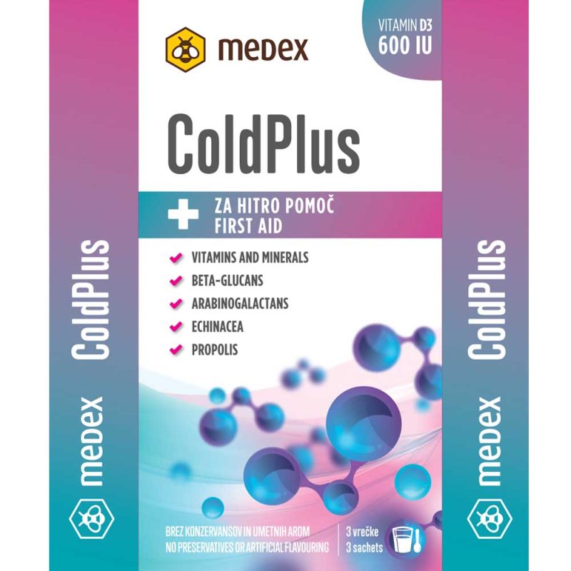 При Температура и Настинка / COLD PLUS – Medex сашета 3 x 10 гр